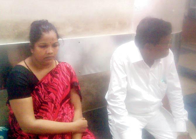 Arjun Gur’s sister and uncle Ampayya Gur at the hospital