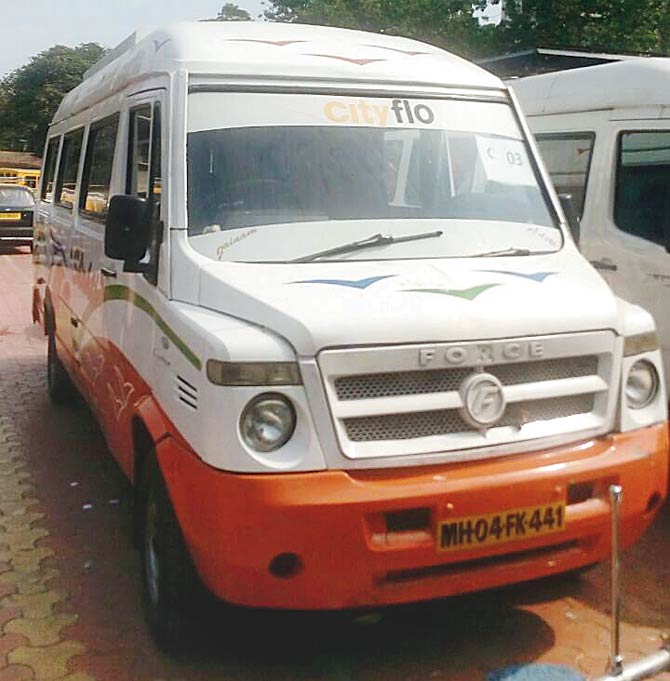 One of the mini-buses of Cityflo seized last week