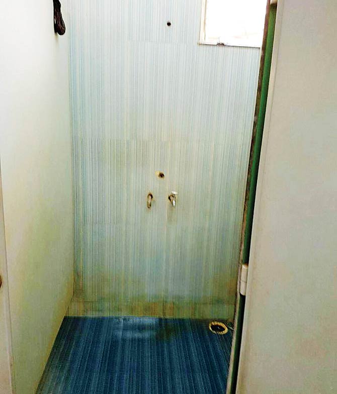 The bathroom where someone had defecated and children were told categorically to clean it themselves