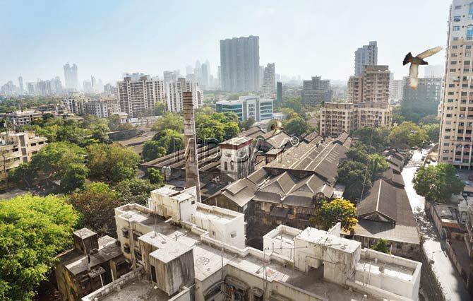 NTC’s India United 5 is one of the nine active mills in Mumbai. Having shifted to electric machines, its chimney is defunct but stands tall as a sign of a mill lands
