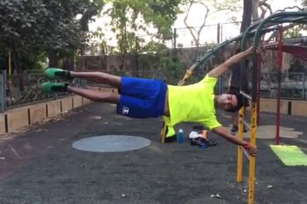 Watch video: 'Indian Bruce Lee' trains to break human flag record