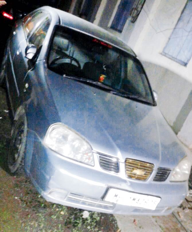 The Chevrolet Optra car in which Sheena Bora was allegedly murdered by Indrani Mukerjea and Sanjeev Khanna. Shyam claimed he was driving