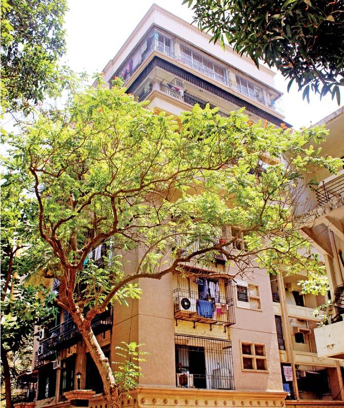 The Khar building where Sejal now lives with her maternal family. Pic/ Prabhanjan Dhanu