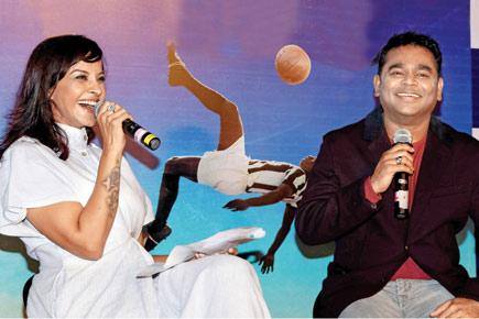 AR Rahman and Manasi Scott at trailer launch of 'Pele: Birth of a Legend'
