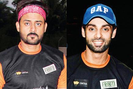 TV celebs at a charity cricket match
