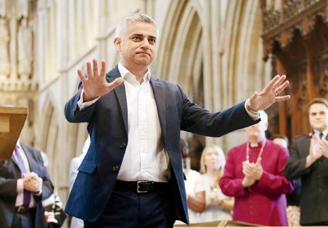 Newly-elected London Mayor Sadiq Khan