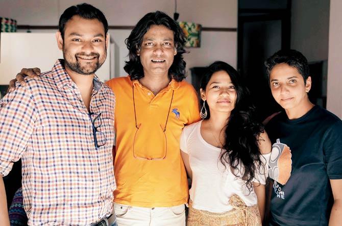 The team behind Trial By Error: The Aarushi Files, (from left) Udayan Baijal, Avirook Sen, Nishita Jha and Ayesha Sood