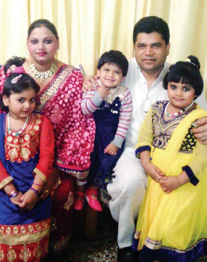 Sikandar Khan with his wife and three daughters