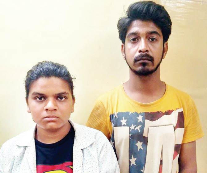 Surbhi Jaywant Vaidya and Swapnil Waman Mehendale in police custody