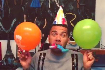 Watch Barcelona star Dani Alves' funny birthday video