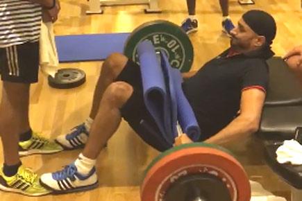 IPL 9: Watch video - Harbhajan Singh pumps it up in the gym