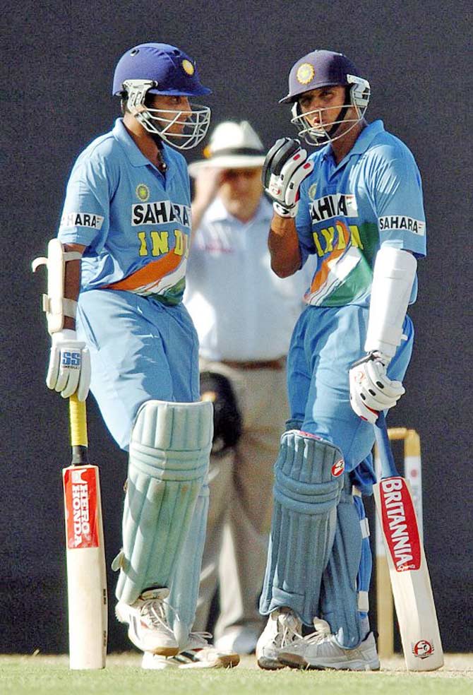 Ganguly (183) Dravid (145) vs Sri Lanka at Taunton on May 26, 1999.