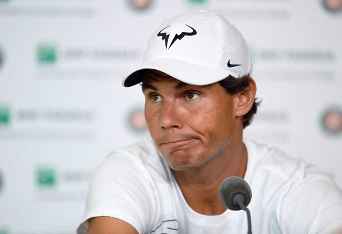 Nine-time champion Rafael Nadal withdrew from the French Open with a left wrist injury today. "It
