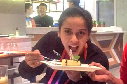 Saina Nehwal's yummy treat at a restaurant after Uber Cup match