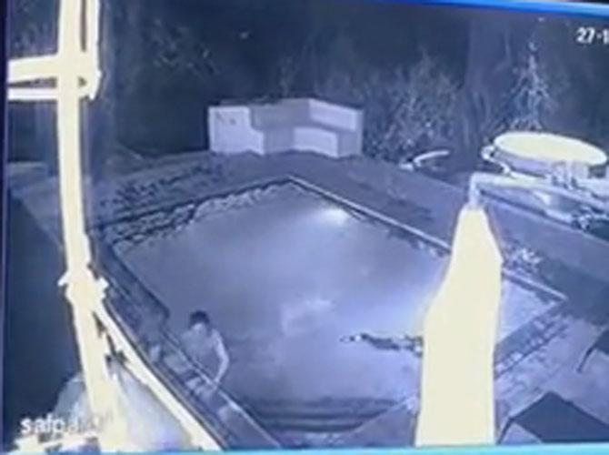 Watch video: 6-feet crocodile jumps into a pool and grabs a woman