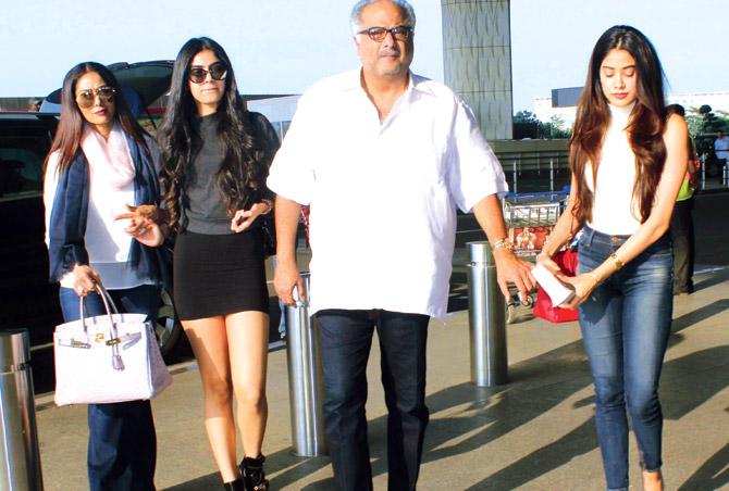 Boney Kapoor wife Sridevi and daughters