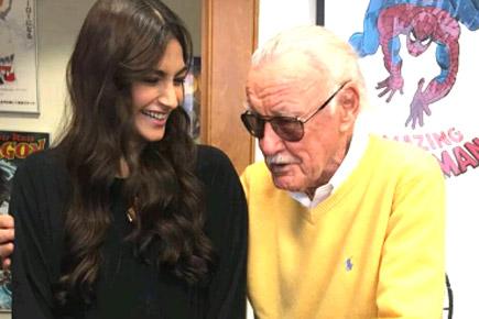 Sonam Kapoor meets Stan Lee in Hollywood
