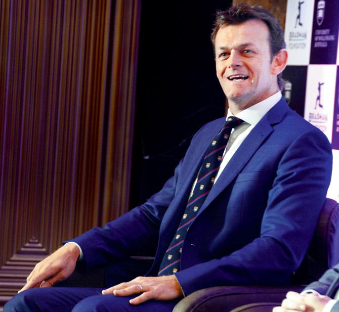 Adam Gilchrist during an event at a city hotel yesterday. Pic/Satej Shinde