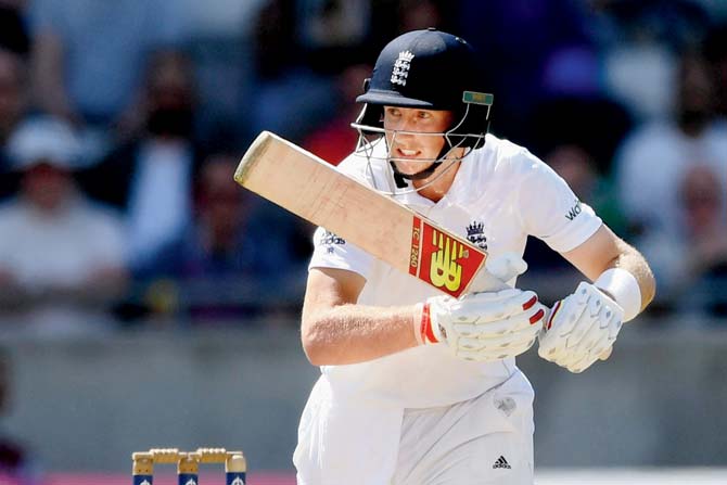 England’s vice-captain Joe Root thrived on fine batting conditions At Saurashtra CA Stadium in Rajkot on Wednesday. Pic/Getty images