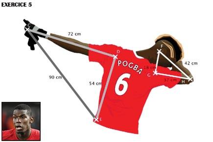 Man Utd striker Paul Pogba is a geometry lesson in French schools