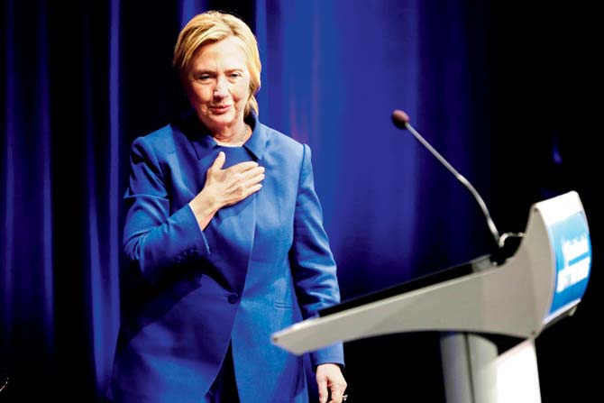 Hillary Clinton at the Children’s Defense Fund celebration. Pic/AFP