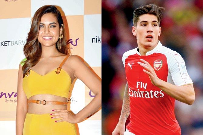 Hector Bellerin dines with Bollywood star Esha Gupta is she the