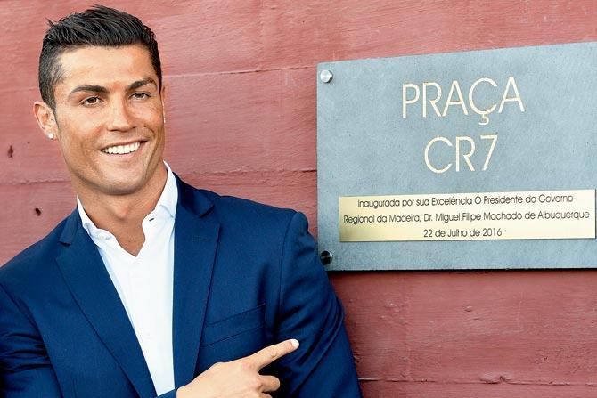 Cristiano Ronaldo during the opening of his Pestana CR7 Funchal hotel at Funchal, Portugal in July this year. Pic/Getty Images