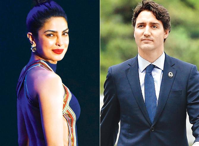 Priyanka Chopra and Canadian Prime Minister Justin Trudeau (Pic/Getty Images)