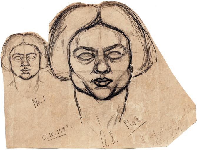 An early Parisian drawing by Amrita Sher-Gil