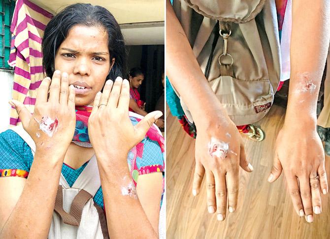 Prabha Parbhudeva (28) works as a nanny at Goregaon. According to the complaint, the accused punched her on the chest and abdomen