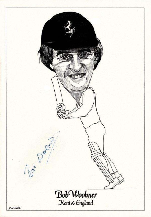 A caricature of Bob Woolmer who played for Kent in 1968