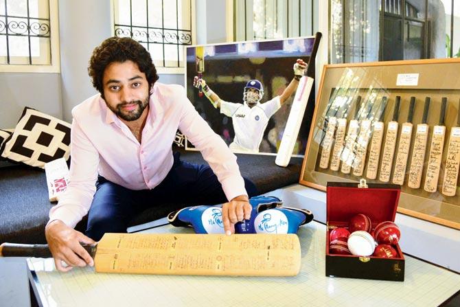 After several years of experience in the art world, Digvijay Sinh (31) prepares for his first public sports auction, a project that’s taken four dedicated months to plan. Pic/Suresh Karkera