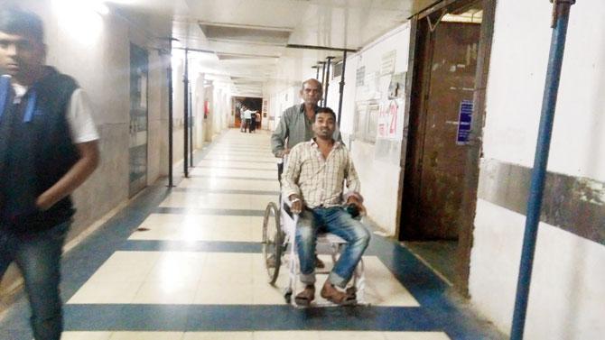Hell on wheels: 65-year-old begs as son writhes in pain at Sion Hospital