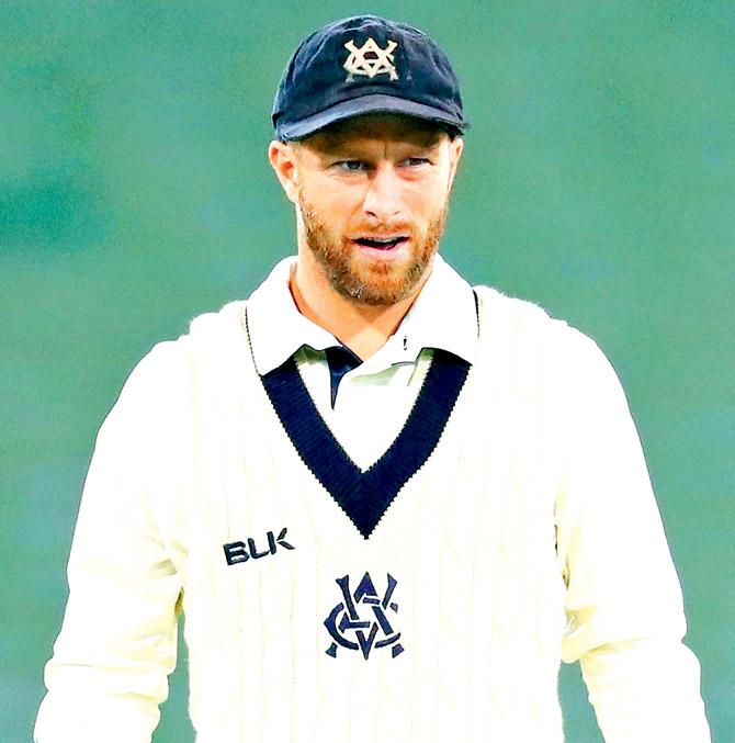 Matthew Wade during a Sheffield Shield match at Melbourne recently