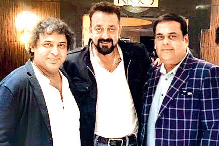 Spotted: Sanjay Dutt with makers of his next 'Torbaaz' in New Delhi