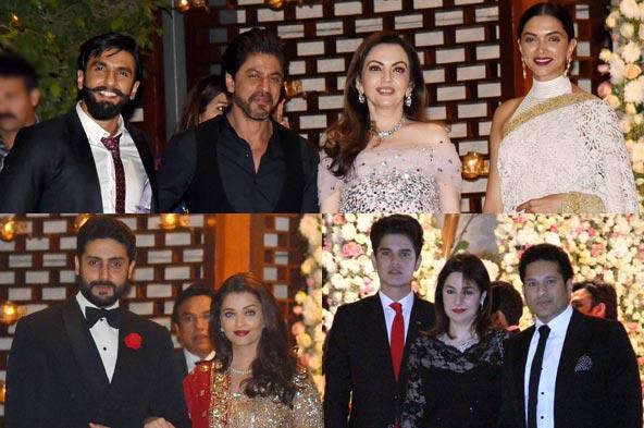Photos: SRK, Bachchans, Ranveer, Deepika at Mukesh Ambani