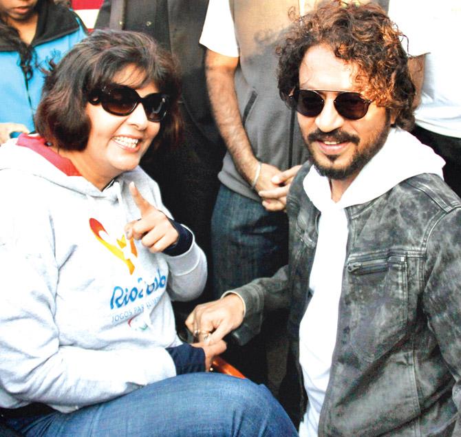 Deepa Malik and Irrfan Khan. Pic/PTI
