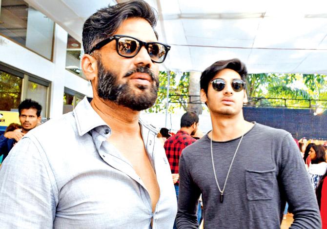 Suniel Shetty with son Aahan