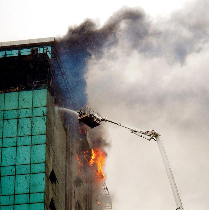 The fire brigade had lost one of its fire-fighters in the 2014 blaze at Lotus Business Park due to poor connectivity. File pic