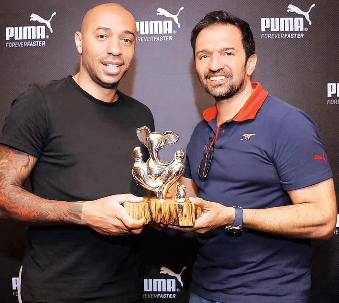 Thierry Henry and Atul Kasbekar