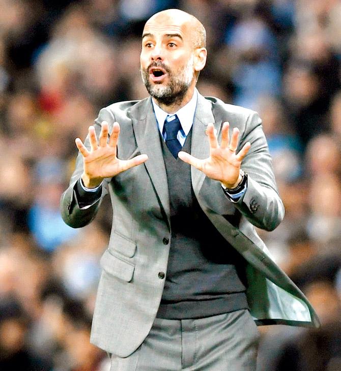 Pep Guardiola led Man City to their first win over Barca in six attempts during their Champions League clash on Tuesday. Pic/Getty Images
