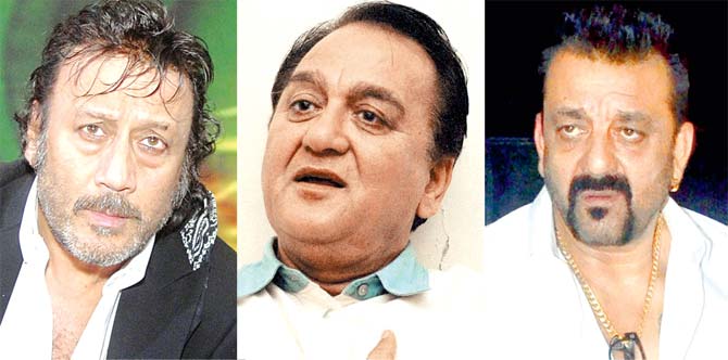 Jackie Shroff, Sunil Dutt and Sanjay Dutt