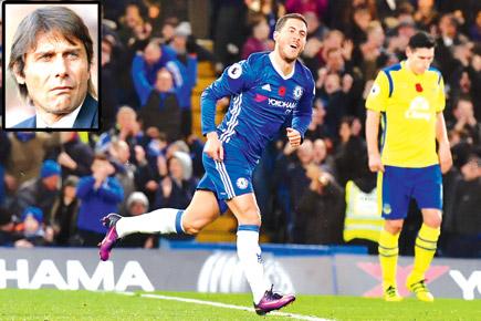 Eden Hazard ss playing great football, says Chelsea manager Antonio Conte