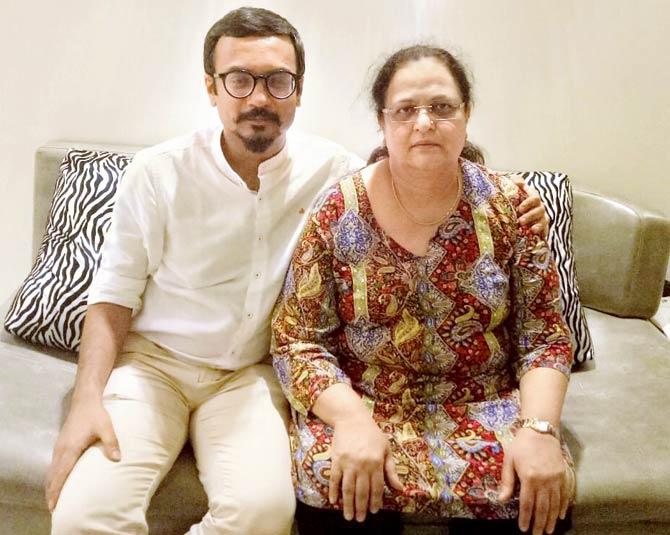 Abhijit Choksi with his mother, a cardiac patient
