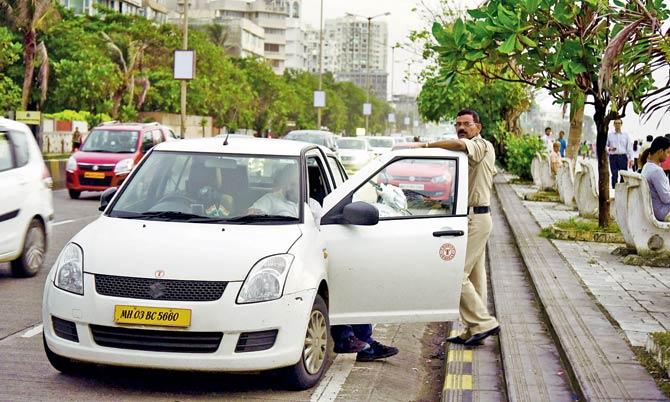 Many people opted to use a cab to commute instead of parting with cash on Wednesday. File pic