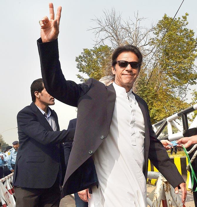 PTIâu00c2u0080u00c2u0088chief Imran Khan. Pic/AFP