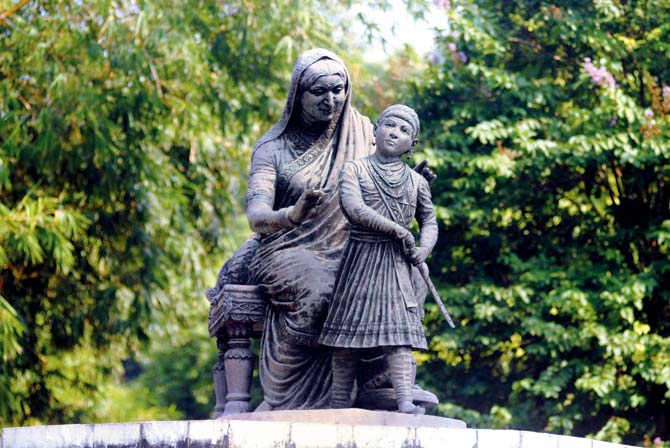 Jijamata and her son Shivaji
