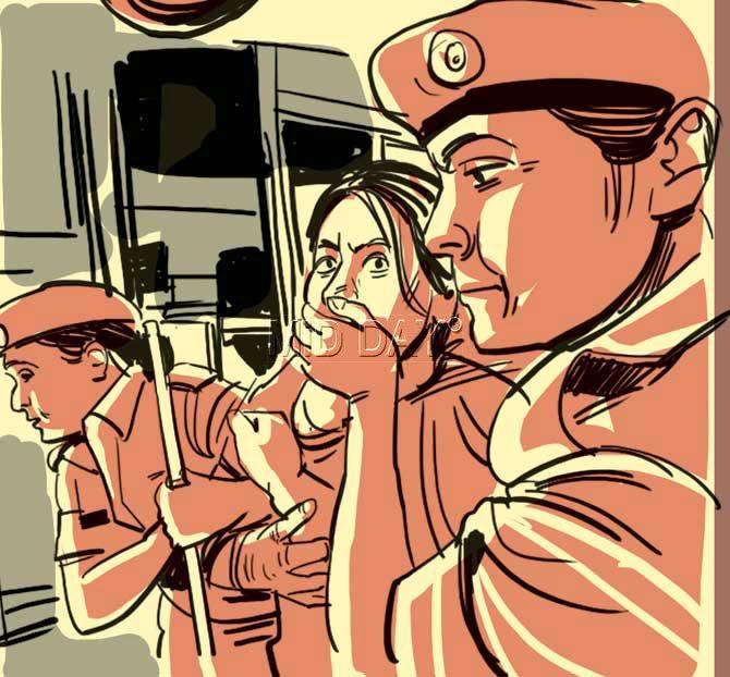 But the cops had a brainwave too — a woman cop would not be accused of sexual abuse. And so, the semi-nude Karima was finally hauled off by a woman traffic cop