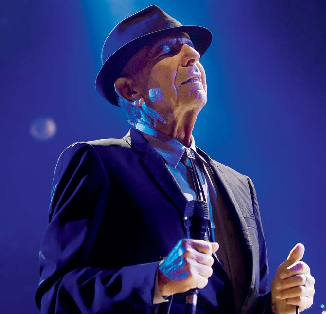 Singer and songwriter Leonard Cohen