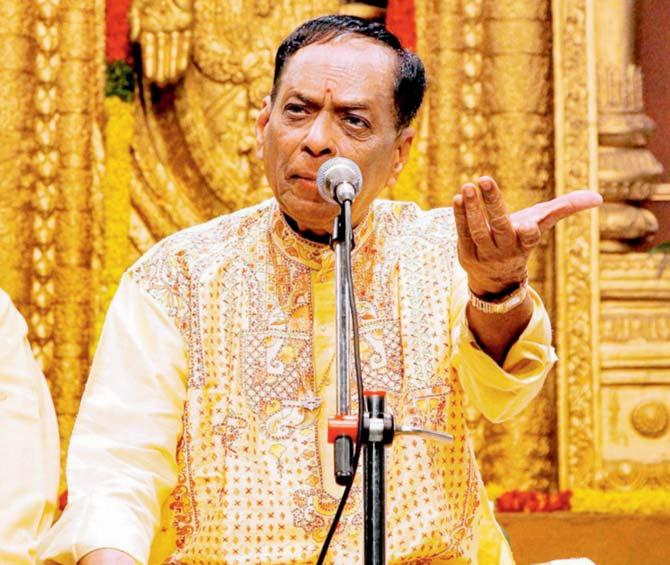 Veteran Carnatic musician, M Balamuralikrishna who passed away in Chennai yesterday. Pic/PTI